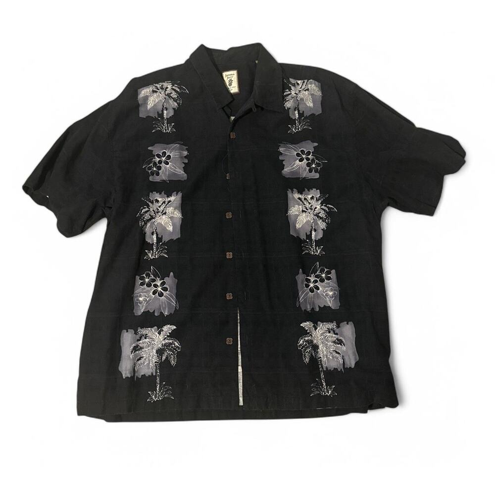 🛑SOLD🛑 Jamaica jaxx black hawaiian button up